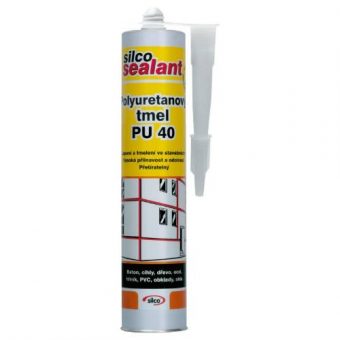 Tmel polyuretanový PU40, 310 ml, bílý, SILCO