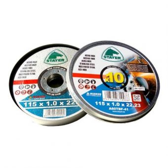 Kotouč řezný na kov STANDARD T41, ? 115 x 1 x 22,23 mm, 10 ks, STAYER