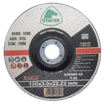 Kotouč řezný na kov STANDARD T42, ? 150 x 3 x 22,23 mm, STAYER