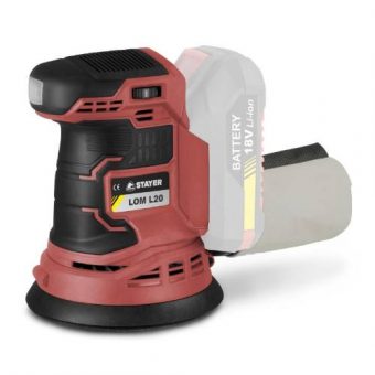 Bruska orbitální aku LOM L202, ? 125mm, 18V, 2Ah, 2 baterie Li-ion, (nabíječka + taška), STAYER