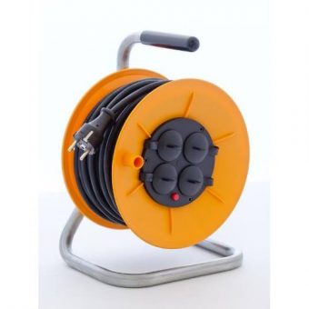Kabel prodlužovací HOBBY PKB230Z, 25m / 230V, cívka, 4 zásuvky