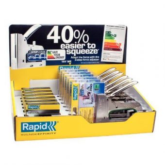 Sponkovačka ruční R23 + spony typ 13/8 mm 2500ks, blistr, pultový display 6 ks, Rapid