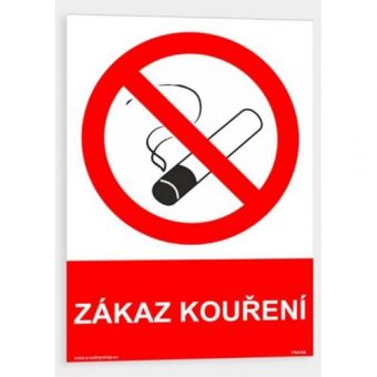Tabulka bezpečnostní - plast A4 \"Zákaz kouření