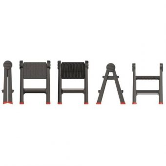 Schůdky TITAN LADDER, černý 470 x 435 x 630 mm