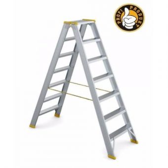 Schůdky oboustranné AL, 2 x 8 příček, nosnost 150 kg, ALVE FORTE 9408