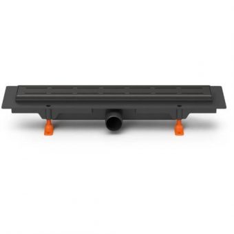 Žlab podlahový linearní černý 850 mm, boční D 40, klasik/floor černá