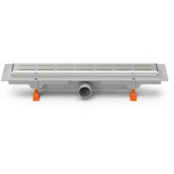 Žlab podlahový linearní 850 mm, boční D 40, klasik/floor lesk s nerez. rámečkem