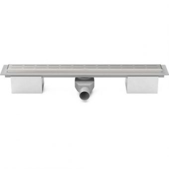 Žlab lineární plastový 850 mm, line mat s bočním odtokem D 50 a otočným sifonem