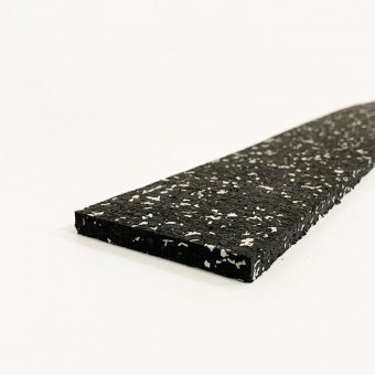 Černo-bílá gumová soklová podlahová lišta FLOMA SF1050 FitFlo - 200 x 7 cm a tloušťka 1 cm