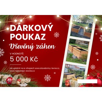 Vánoční dárkový poukaz - dřevěné záhony v hodnotě 5 000 Kč