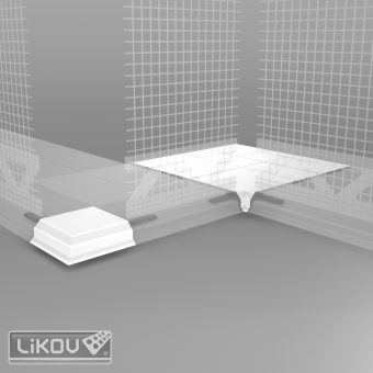 LIKOV LW-Z206-R vnější rohová spojka pro lištu LW-206