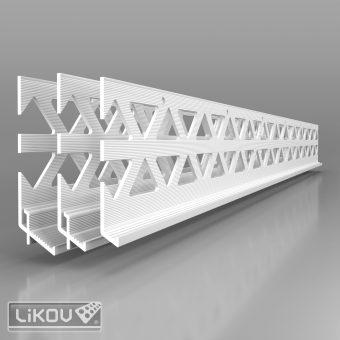 LIKOV P-B PVC 14/47/2500/lišta ukončovací s okapnicí