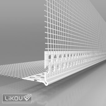LIKOV LK-LPD PVC 100/2500/VERTEX/dělená tkanina/lišta rohová s prolisem
